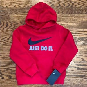 Toddler Red Hooded Nike Sweatshirt